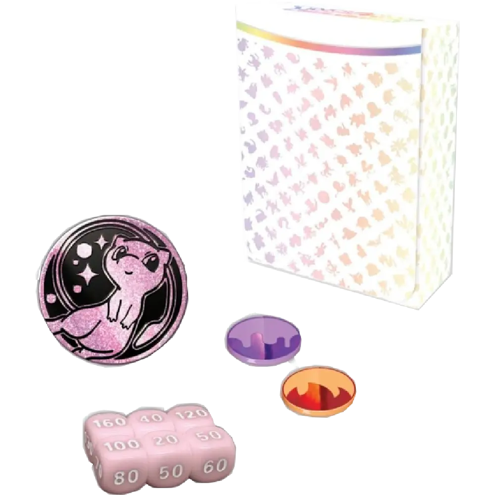 Picture of Scarlet & Violet 151 Ultra-Premium Collection dice, deck box and counters