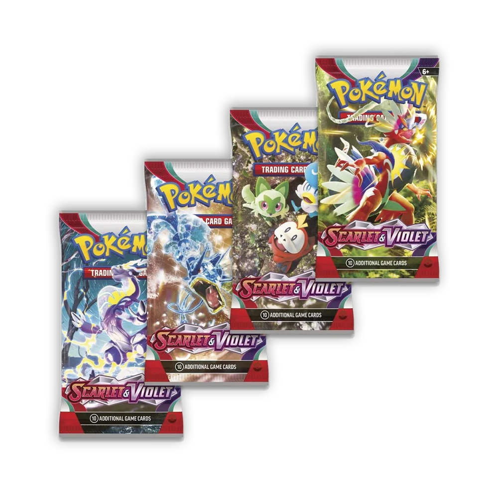 4 stk Pokémon Scarlet & Violet boosterpakker