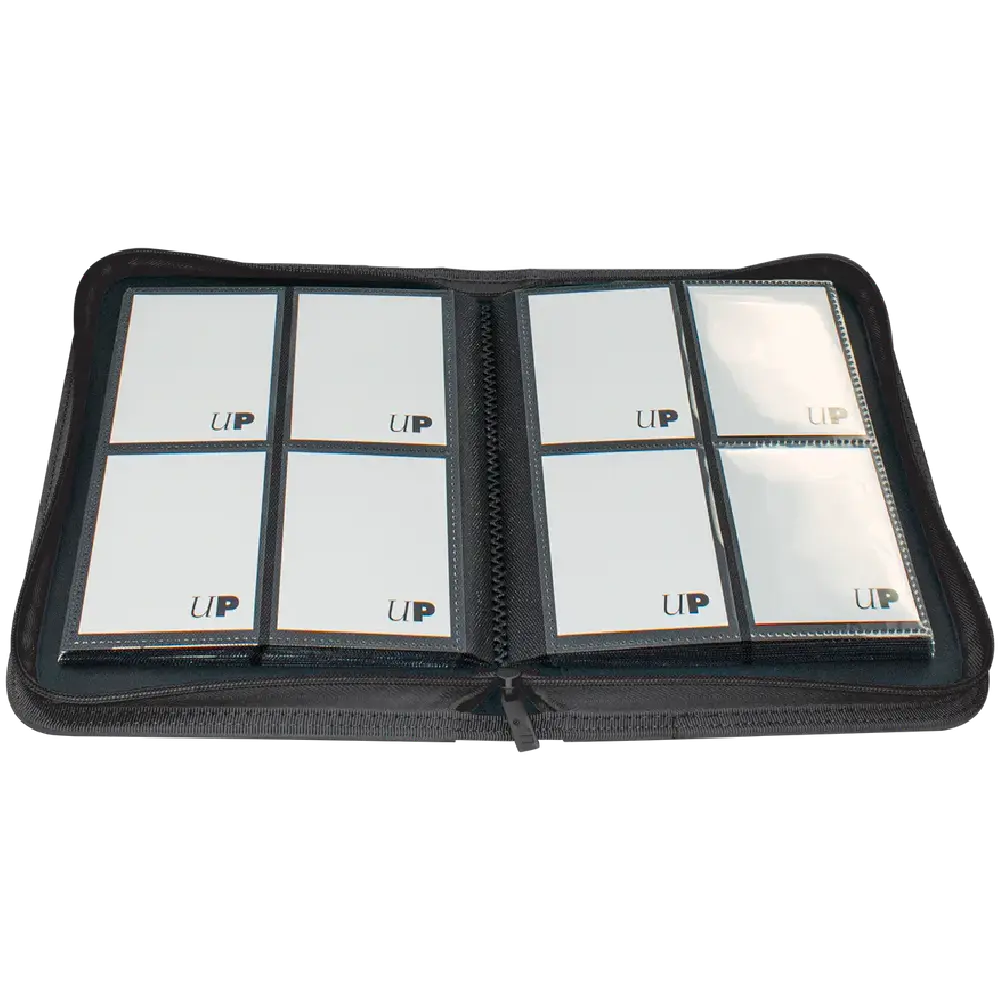 Ultra Pro Vivid 4-Pocket PRO-Binder i sort åpen