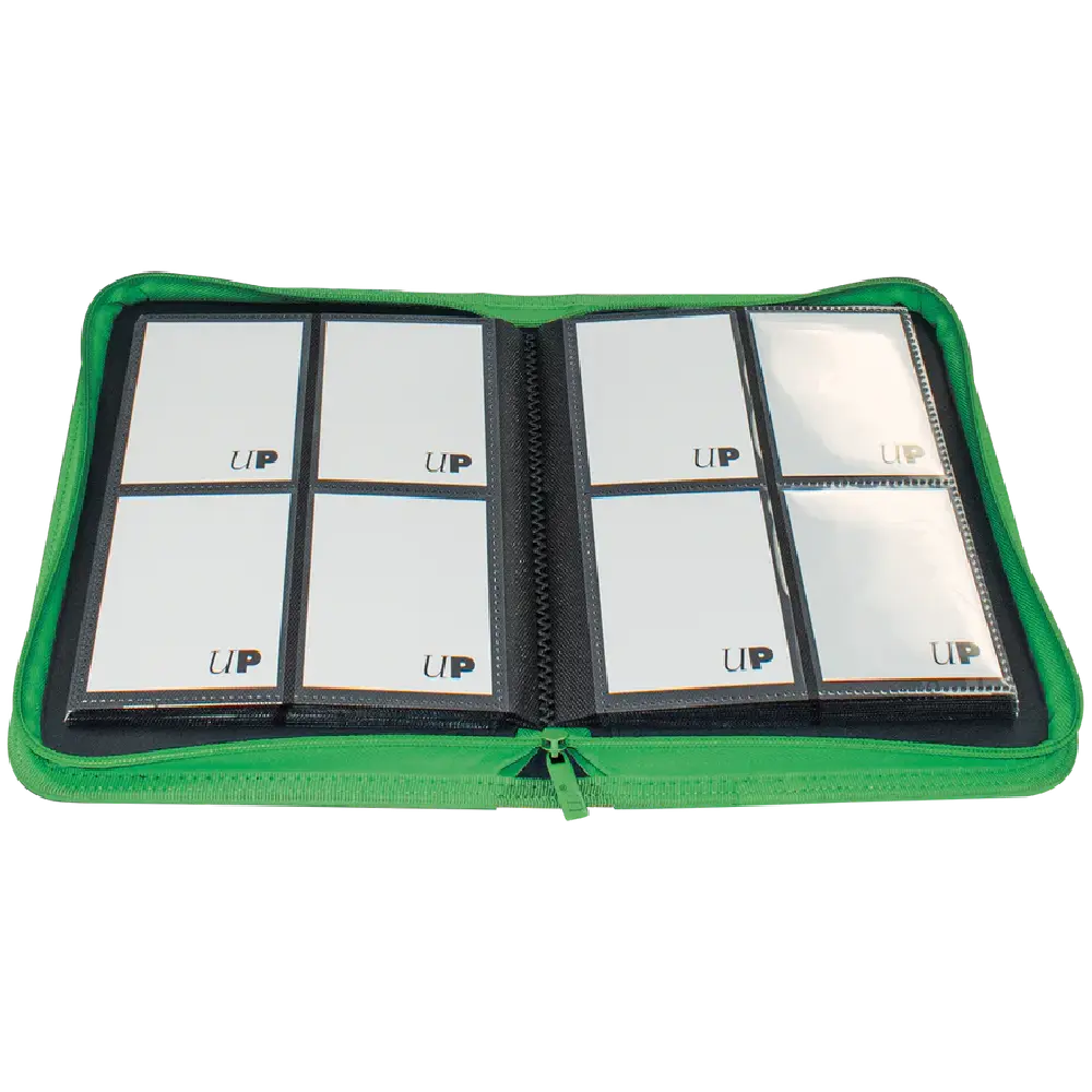 Ultra Pro Vivid 4-Pocket PRO-Binder i grønn åpen