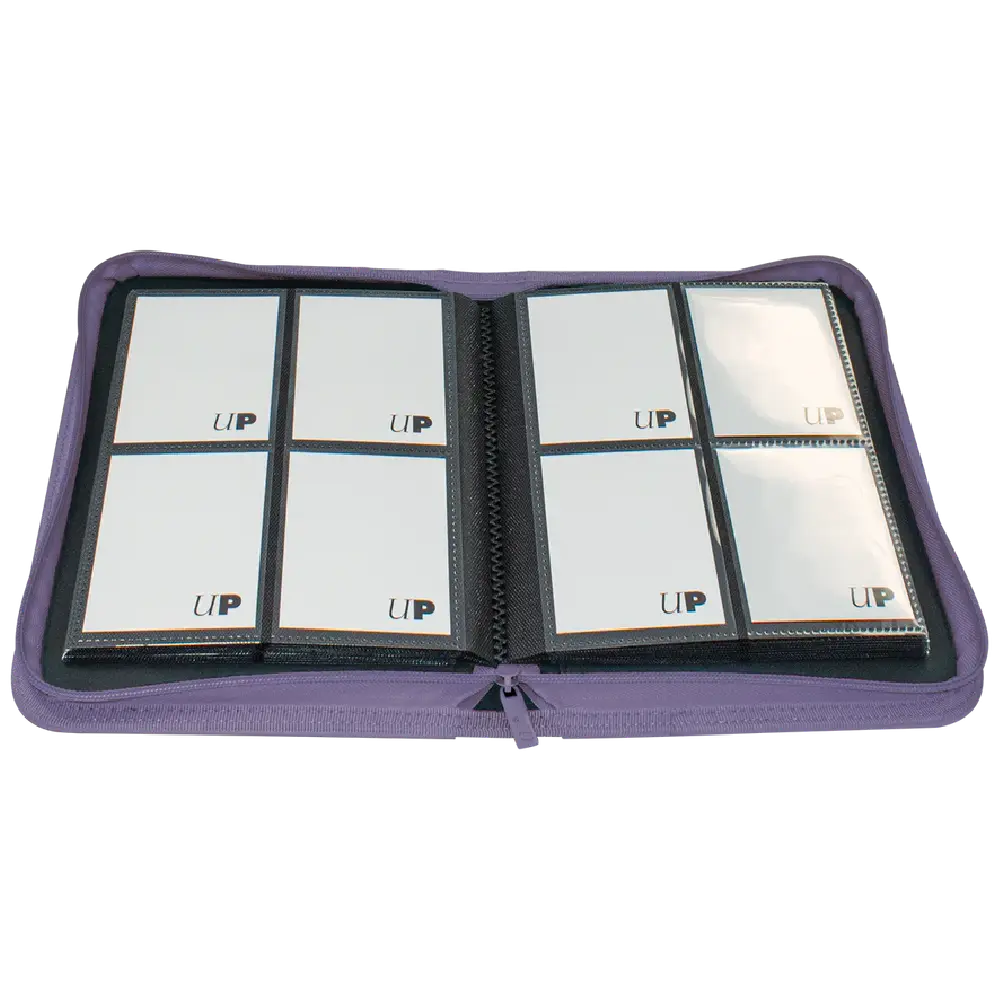 Ultra Pro Vivid 4-Pocket PRO-Binder i lilla åpen