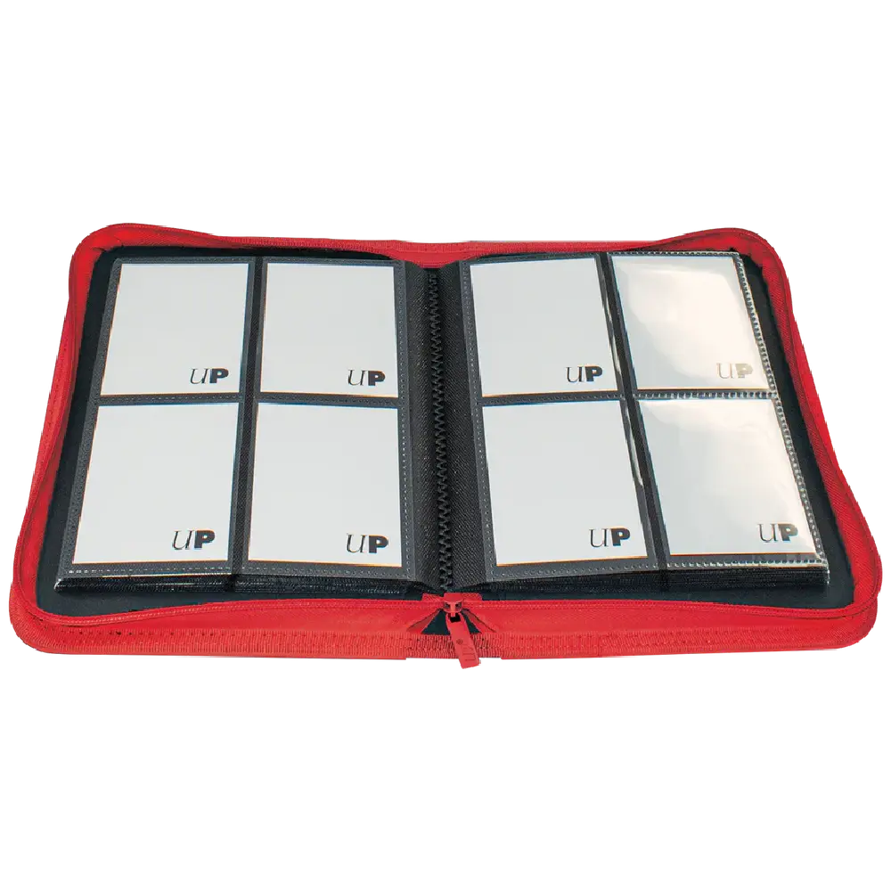 Ultra Pro Vivid 4-Pocket PRO-Binder i rød åpen