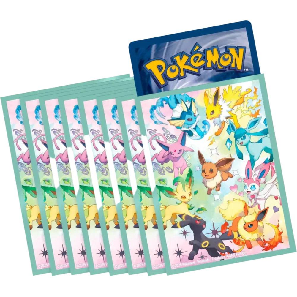 Picture of sleeves from Prismatic Evolutions Super-Premium Collection
