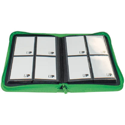 Ultra Pro Vivid 4-Pocket PRO-Binder i grønn åpen