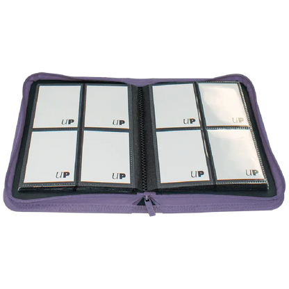 Ultra Pro Vivid 4-Pocket PRO-Binder i lilla åpen