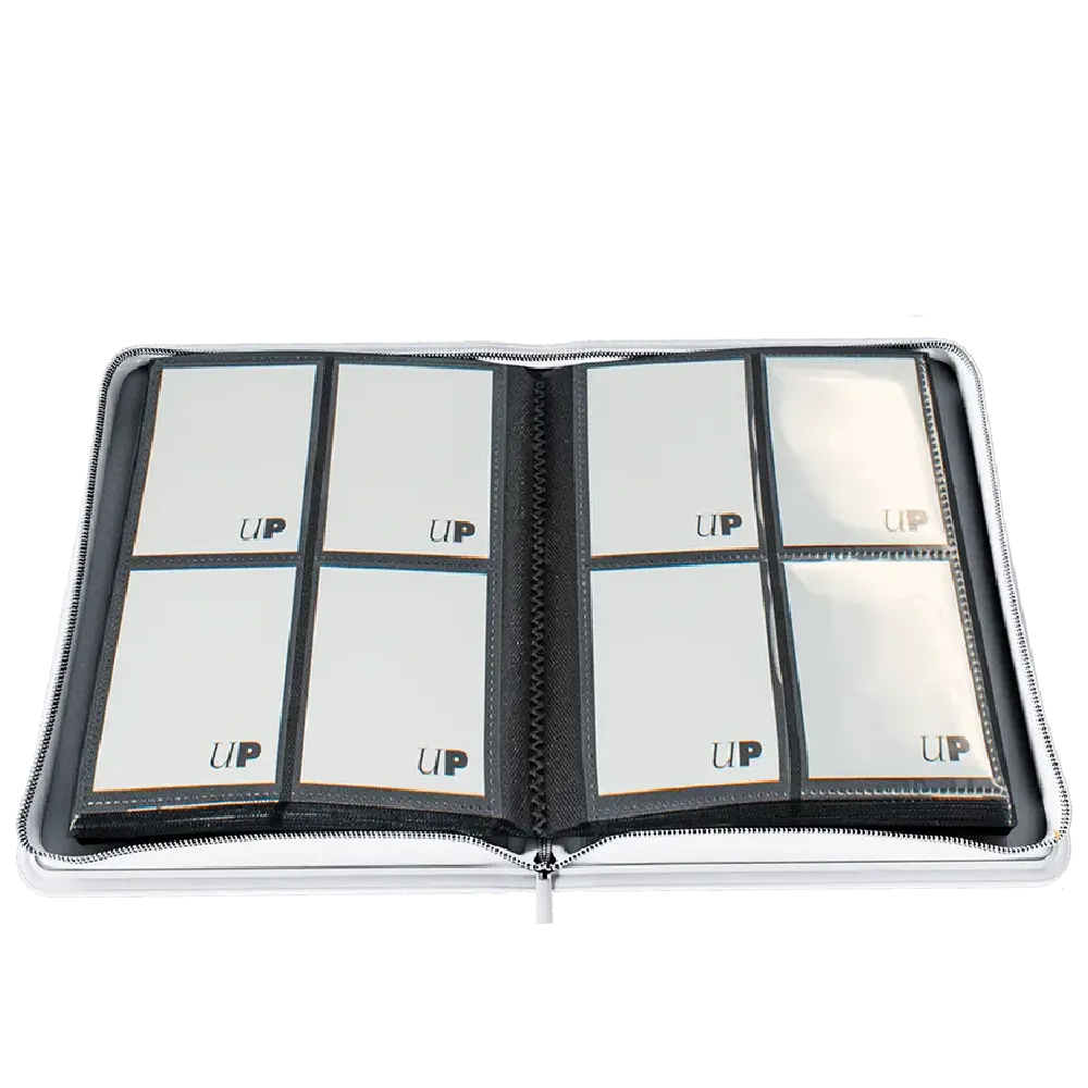 Ultra Pro Vivid 4-Pocket PRO-Binder i hvit åpen
