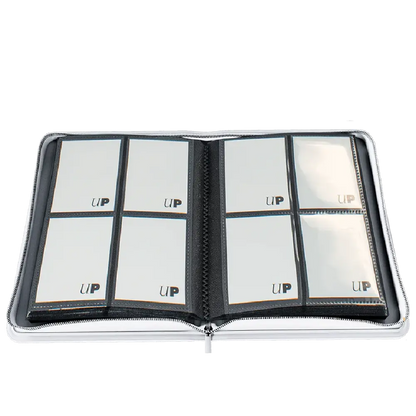 Ultra Pro Vivid 4-Pocket PRO-Binder i hvit åpen